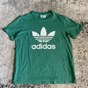 Adidas Logo Tee Short Sleeve Women’s Size Large Green